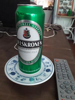 TV remote rotates beer, snacks
