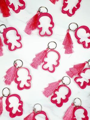 Gingerbread Man Cookie Cutter Keychain