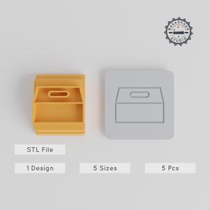 Square Box Stamp Tile Set, 5 Motif Sizes 20-40mm, Perfect for Clay, Cookies, Fondant & More PRODUCT_2343