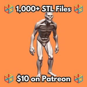 28mm DND Fantasy Mini Creepy Eerie Walking Zombie Figure MineeForm FDM 3D Print STL File