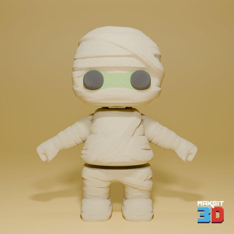 3D Printable Spooky Articulated Mummy