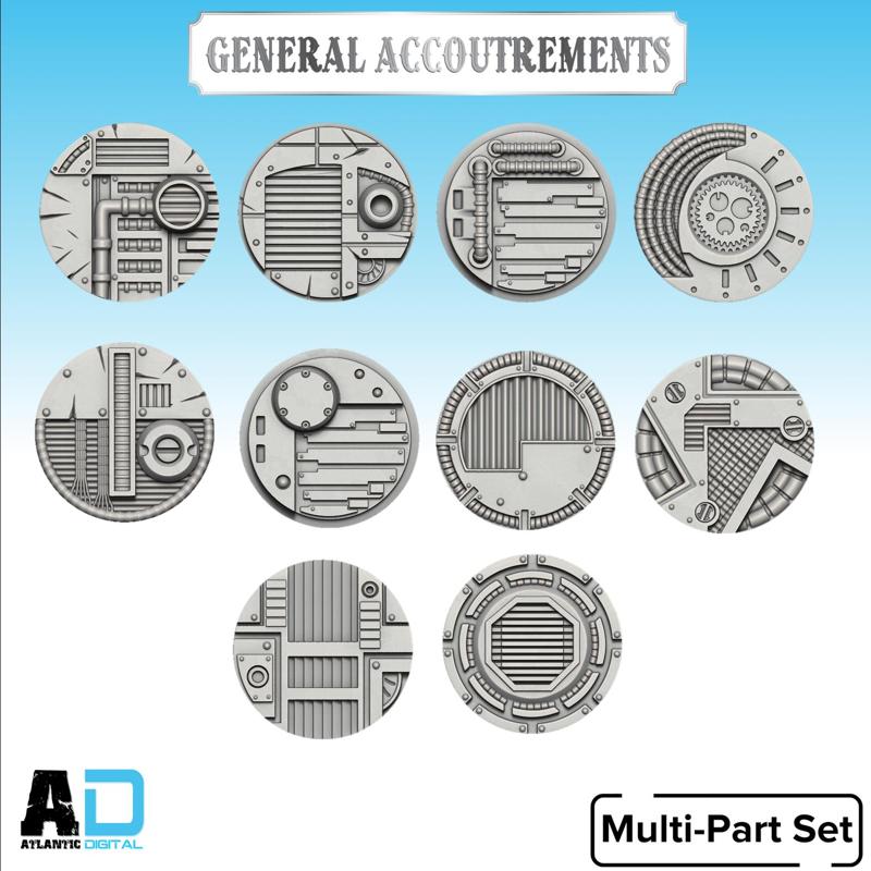 40mm Textured Sci Fi Bases