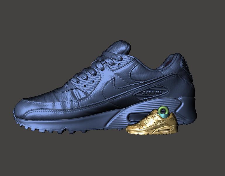 NIKE AIR MAX SNEAKERS REAL SCALE 1:1 AND KEYCHAIN .STL .OBJ