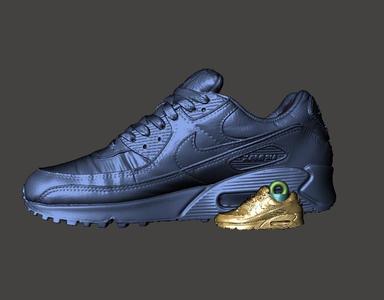 NIKE AIR MAX SNEAKERS REAL SCALE 1:1 AND KEYCHAIN .STL .OBJ