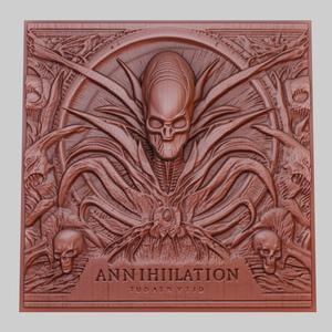 Annihilation 3d printer relief medallion obj stl