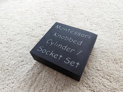 Montessori Knobbed Cylinder/Socket Set Storage Box