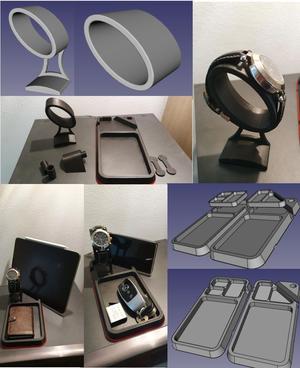 Modular Valet Tray(s) / EDC Tray(s) with Accessories / Modulare Ablagen mit Verbinder / Extensions