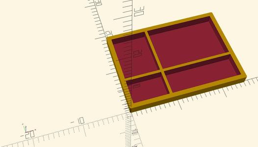 Customizable  4 compartment Catch On Tray