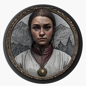 Arya Stark (Game of Thrones) medallion pendant