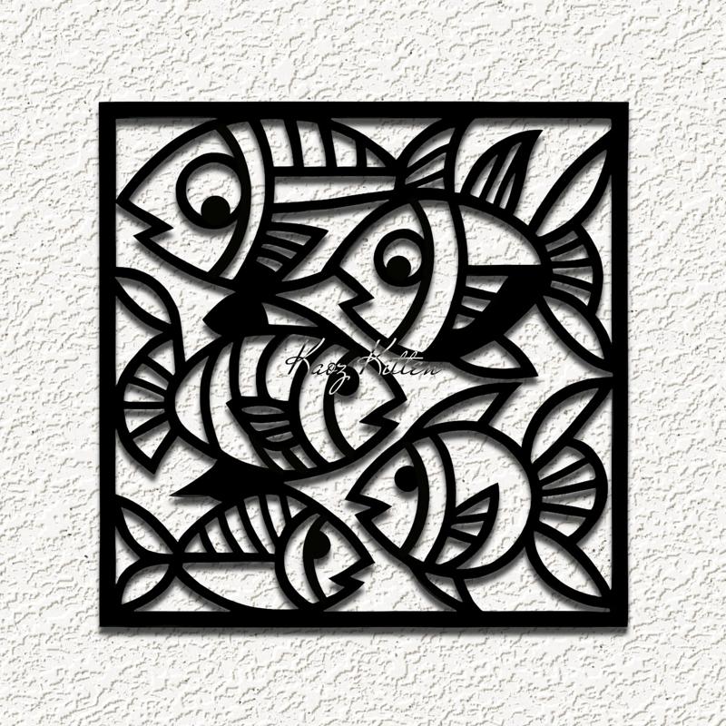 abstract picasso fish 1 wall art home decor