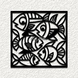 abstract picasso fish 1 wall art home decor