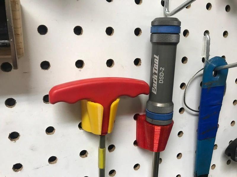 Pegboard funnel with front cutout