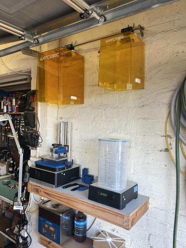 Simple Hook / Hanger for Anycubic Photon Lids using 3D printed handle's