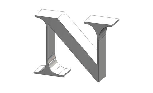 N Engravers MT Font Letter