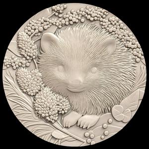 3D Model STL File for CNC Router/Laser & 3D Printer A Hedgehog That Shoots Explosive Spines, Circular in Shape 1
