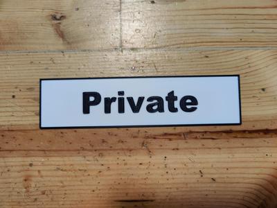 Private Sign