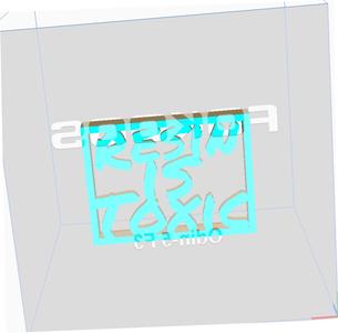 Resin Is Toxic Framed Silhouette