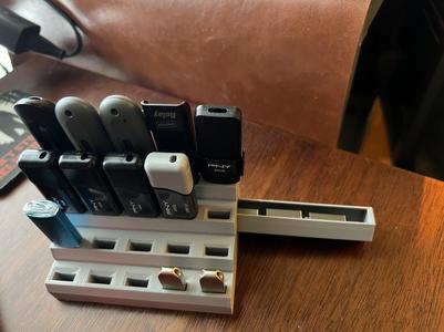 USB drive holder w/ drawer