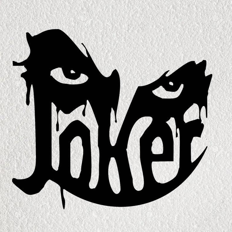 JOKER FACE WITH LETTERING 2D STICKER WALL ART