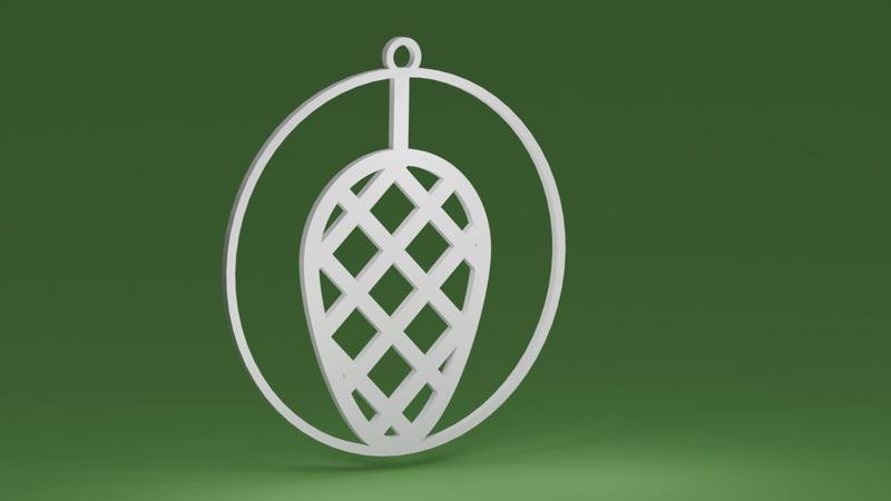 Christmas decoration in a bauble (Christmas tree ornament)