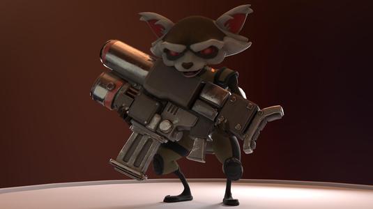 Rocket Raccoon Marvel Bust