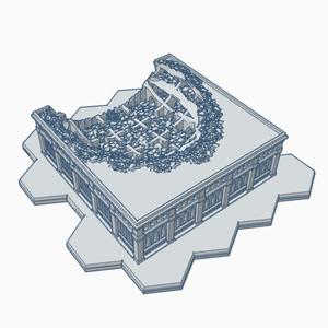 Gothic Ruined Building 116 with Hex Base GRHB116