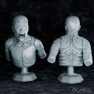 Qelzob, the Hunter, bald bust