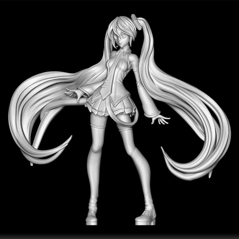 Anime Girl - 3D Print Anime Girl - Cute Anime Figurine - Anime Character Sculpture - Manga Girl Design