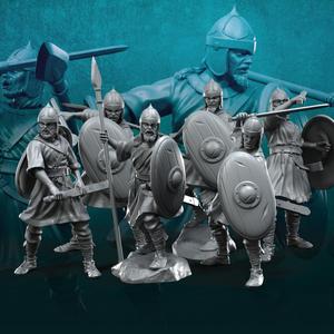 6x Visigoths on foot | Visigoths | Historical