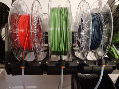 Swiveled ECAS or M10 Entry for Auto-Rewind Spool Holder for RepRack