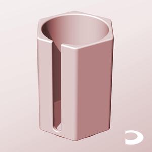 CH68-110-S Slotted Modular Stacking Storage Boxes | Printable Objects - Infinite Containers | stl file for 3d printing