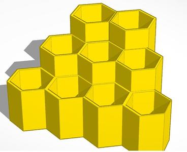Honeycomb supplies holder.