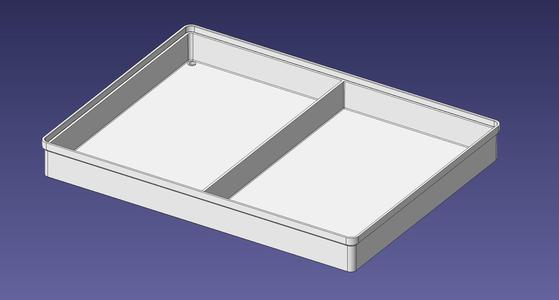 3x4 units, third height, 1x2 grid Stackable Insertbox