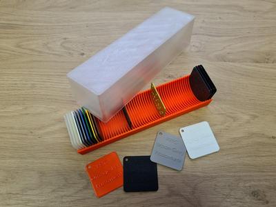 Filament Samples in storage BOX