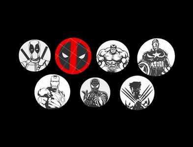 Marvel Comics Tire Valve Stem Cap - Pack of 7