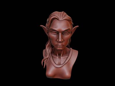 Elf Beast Bust