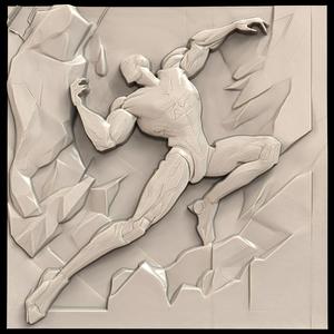 3D Model STL File for CNC Router/Laser & 3D Printer A Fighter with a Bionic Arm Capable of Destroying Mountains 1