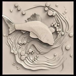 3D Model STL File for CNC Router/Laser & 3D Printer A Fish that Generates Explosive Bubbles to Defend Itself 1