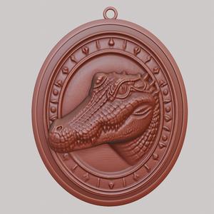 Alligator Animal Necklace Alligator Animal Pendant for CNC Router Laser & 3D Printer