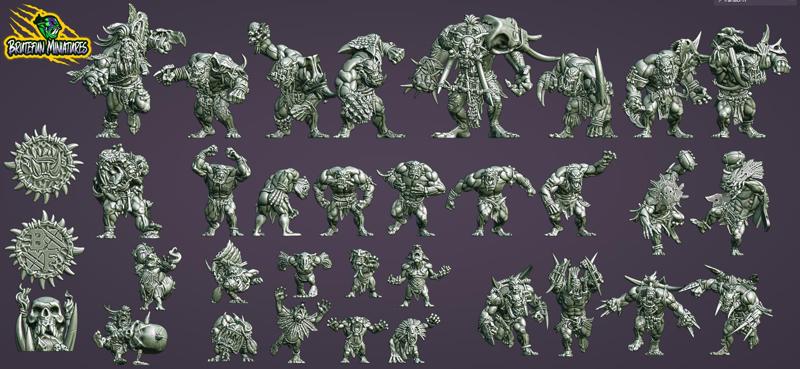 Fantasy Football Savage Orc Team - COMPLETE BUNDLE - PRE-SUPPORTED