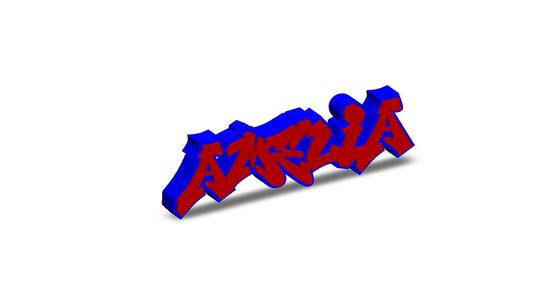 Amelia Personalized graffiti name tag