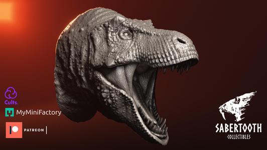 Tyrannosaurus Magnet Head 2 in 1