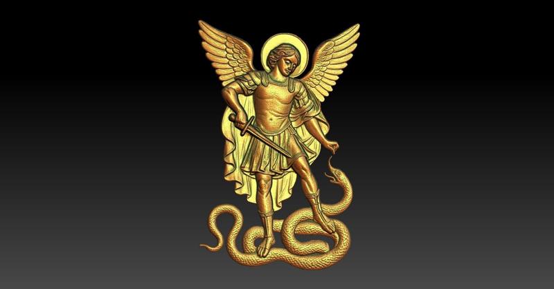 Archangel Michael CNC Relief Model