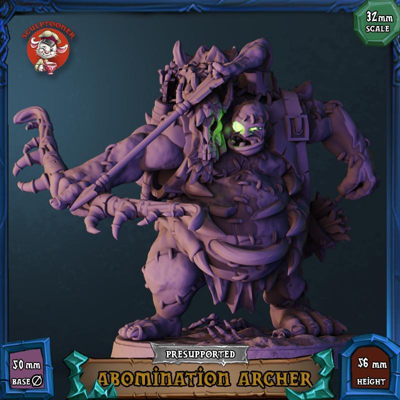 Abomination Archer - 32mm scale pre-supported miniature