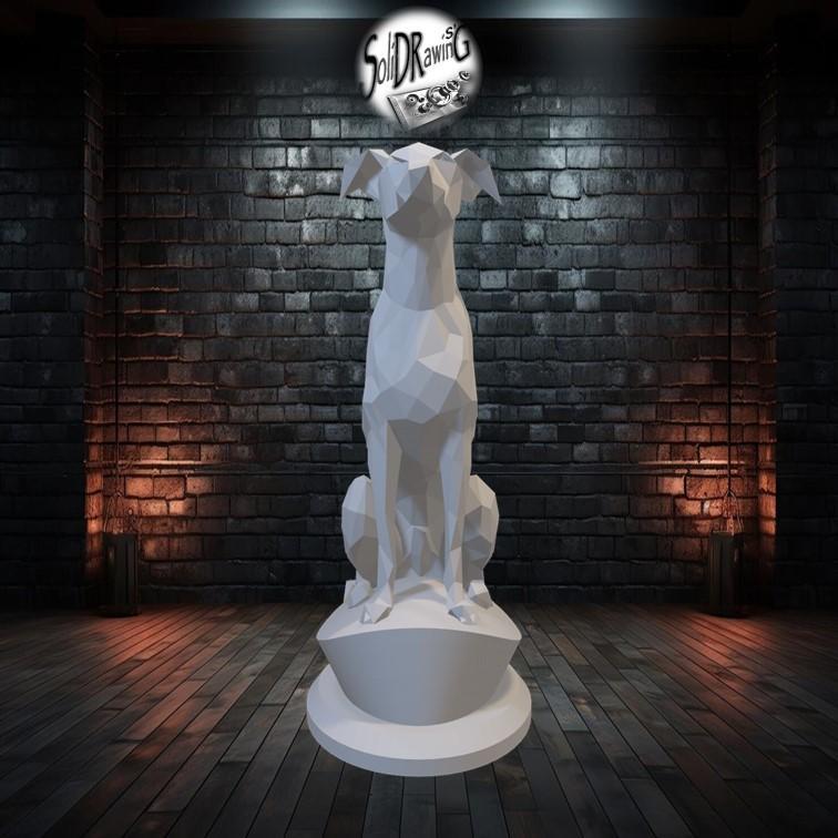 Jake Lurcher Dog - LowPoly - Bust - Full - Perfect Design - Easy Print - Decor - SoliDRawinGS0058