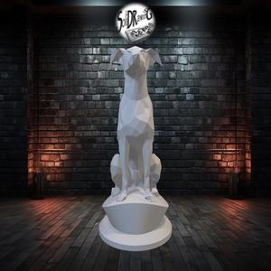 Jake Lurcher Dog - LowPoly - Bust - Full - Perfect Design - Easy Print - Decor - SoliDRawinGS0058