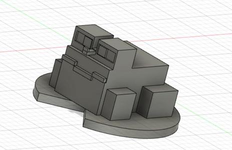 Minecraft frog glasses holder