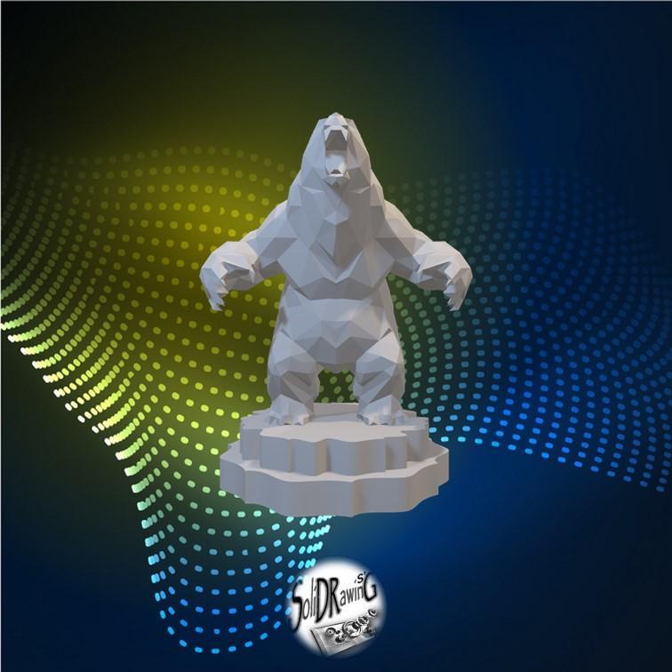 Bear - LowPoly - Bust - Full - Perfect Design - Easy Print - Decor - SoliDRawinGS0481