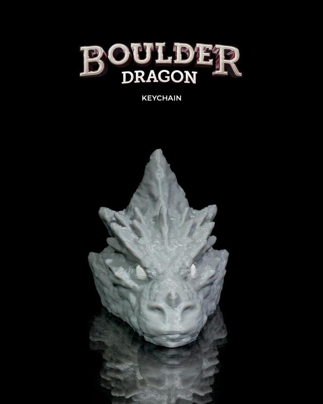 Boulder Dragon Keychain