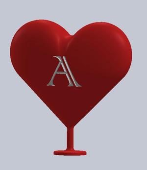heart  letter A